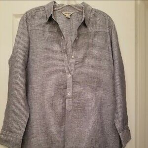 Lucky Brand Tunic Striped Blouse Size Small